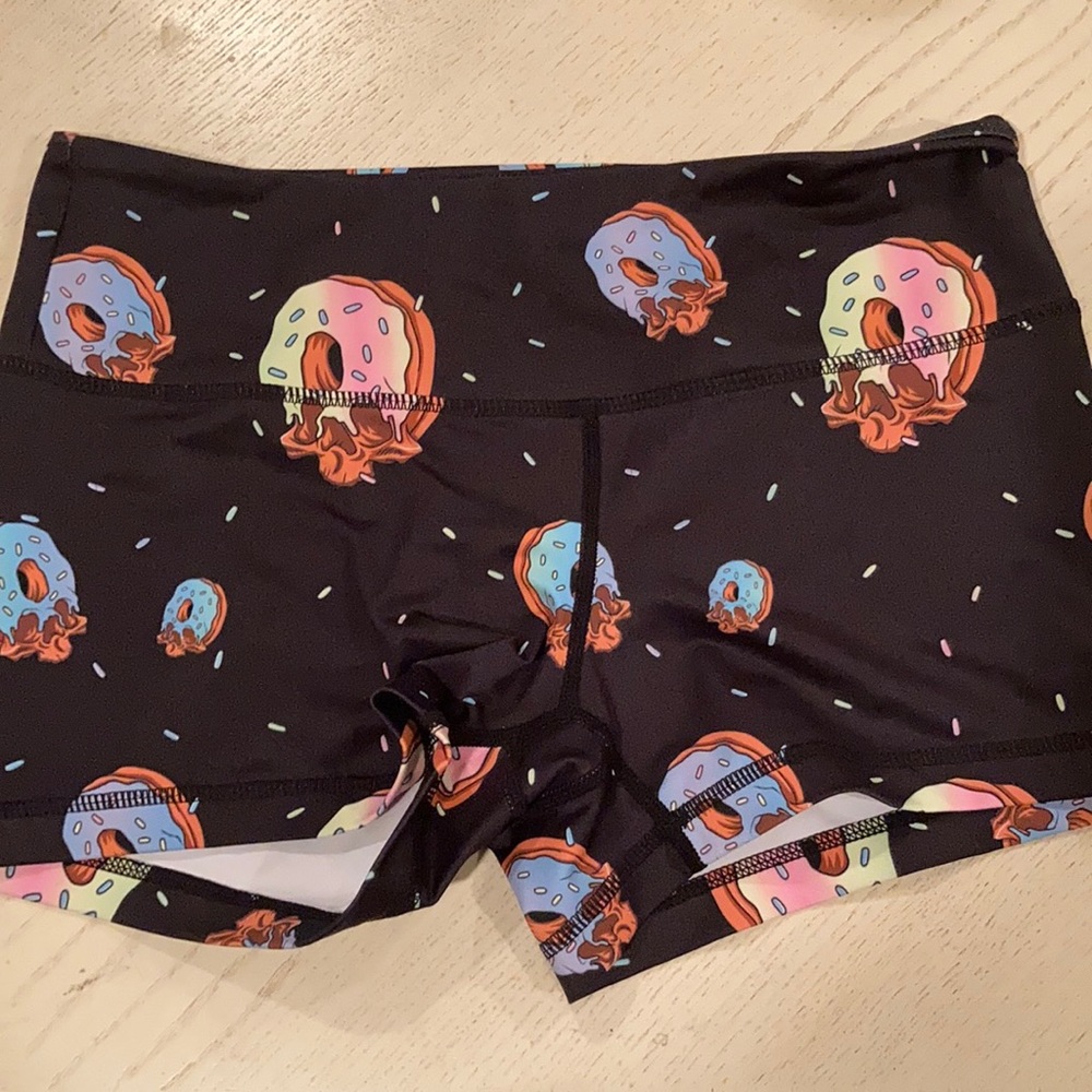 Feed me fight me donut space shorts